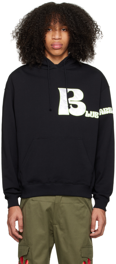 Bluemarble Organic-cotton Logo-print Hoodie In Black