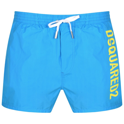 Dsquared2 Logo-print Detail Swim Shorts In Blue
