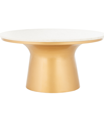 Safavieh Mila Pedestal Coffee Table In White