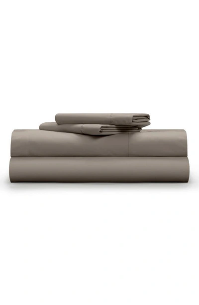 Pg Goods Classic Cool Crisp 400 Thread Count Sheet Set In Sandy Taupe