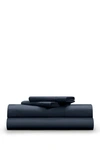 Pg Goods Classic Cool Crisp 400 Thread Count Sheet Set In Dark Navy