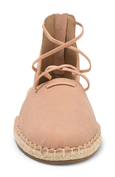 Eileen Fisher Lace-up Espadrille Sandal In Toffee Cream