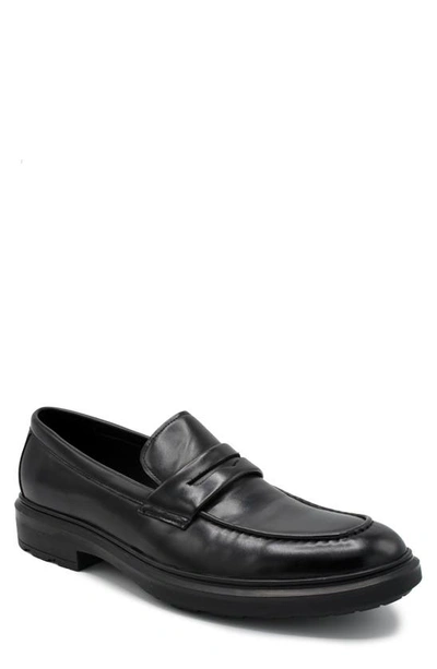 Aston Marc Tuscan Penny Loafer In Black
