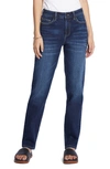 Hint Of Blu Clever High Waist Slim Straight Leg Jeans In Laguna