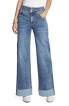 Hint Of Blu Mighty High Waist Wide Leg Jeans In East Village