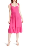 Steve Madden Sophia Rose Tie Strap Midi Sundress In Pink Glo