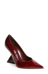 Attico Cheope Pointed Toe Pump In Wine Red