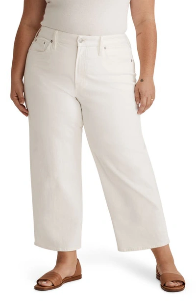 Madewell Perfect Vintage Wide-leg Crop Jeans In Tile White
