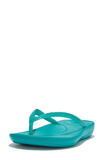 Fitflop Iqushion Flip Flop In Tahiti Blue