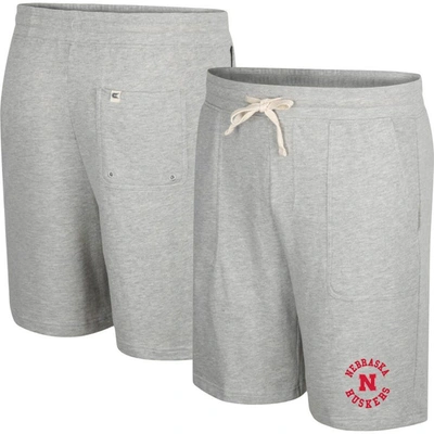 Colosseum Heather Gray Nebraska Huskers Love To Hear This Terry Shorts