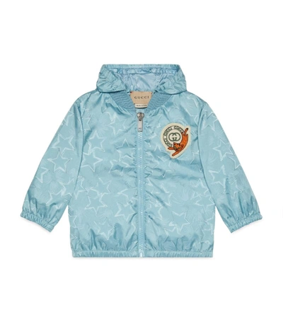 Gucci Babies' Boys Blue Star Double G Hooded Jacket