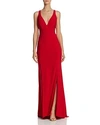 Mac Duggal Plunging Gown In Red