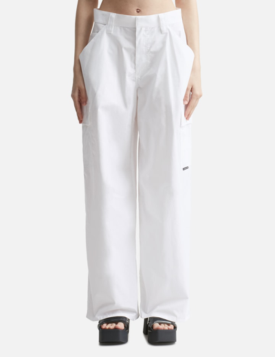 Alexander Wang T White Cargo Trousers