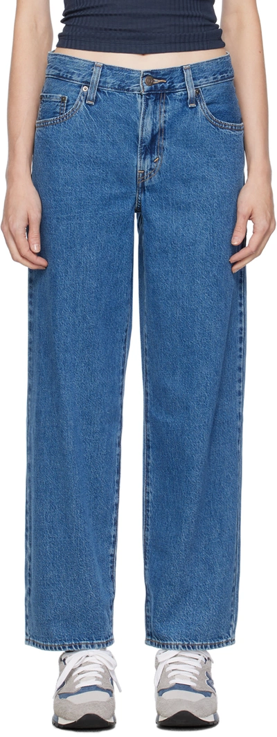 Levi's Indigo Baggy Dad Jeans In Sapphire Blue