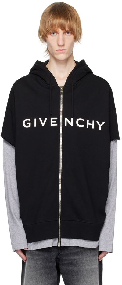 Givenchy Black Hoodie With Zip