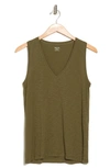 Madewell V-neck Cotton Tank In Kale