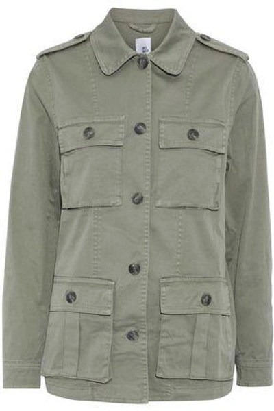 Iris And Ink Cotton-blend Twill Jacket In Army Green