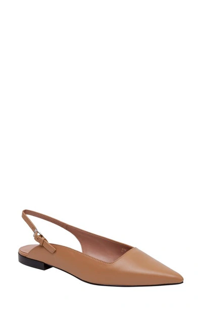 Linea Paolo Caia Pointed Toe Slingback Flat In Desert