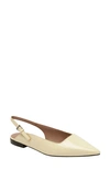 Linea Paolo Caia Pointed Toe Slingback Flat In Light Yellow