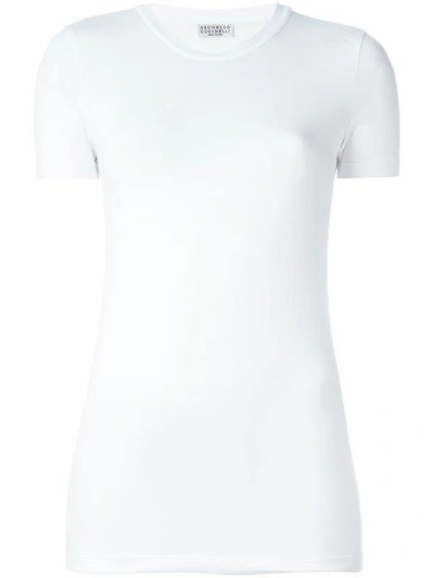Brunello Cucinelli Round Neck T In White