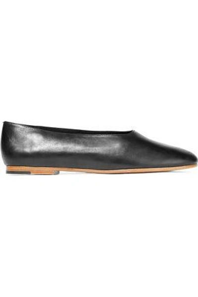 Vince Woman Maxwell Leather Ballet Flats Black