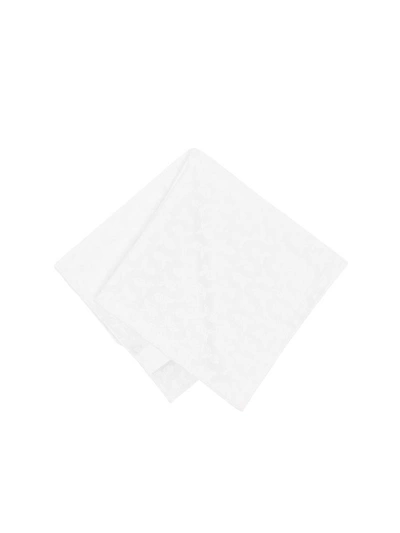 Thomas Mason Windsor Cotton Pocket Square In White White|bianco