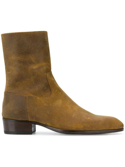 Barbanera Side Zip Boots In Brown