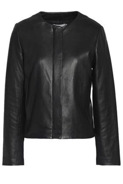 Vince Woman Leather Jacket Black