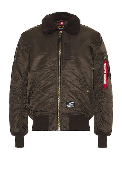 Alpha Industries B15 Flight Jacket Black In Chocolate