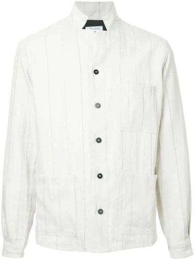 Bergfabel Checked Casual Shirt In White