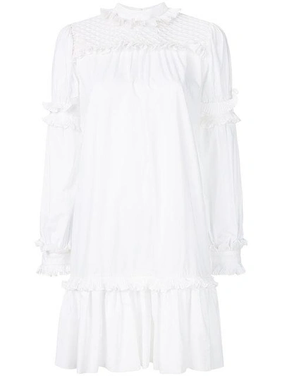 Parlor Flared Day Dress - White