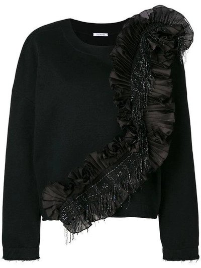 Parlor Flared Style Blouse - Black