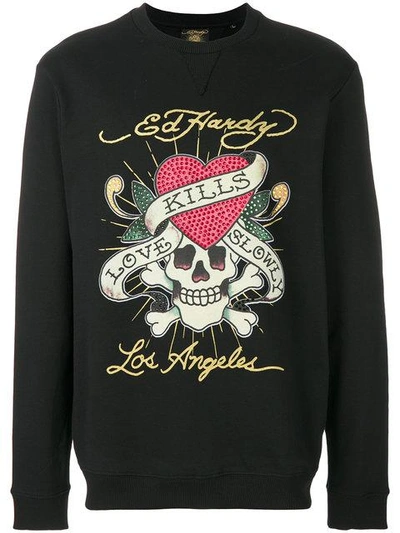 Ed Hardy Love Kills Sweatshirt - Black