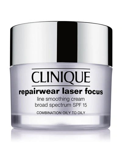 Clinique Repairwear Laser Focus Line Smoothing Cream Broad Spectrum Spf 15 For Combination Oily To Oily Skin In No Color