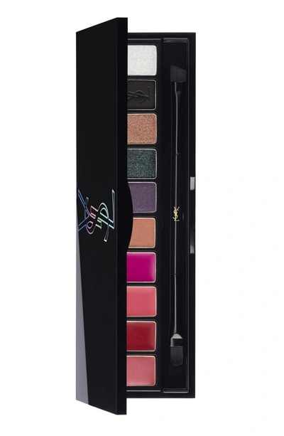 Saint Laurent Couture Variation Palette For Eyes & Lips, Night 54 Fall Collection In 5 Burgundy
