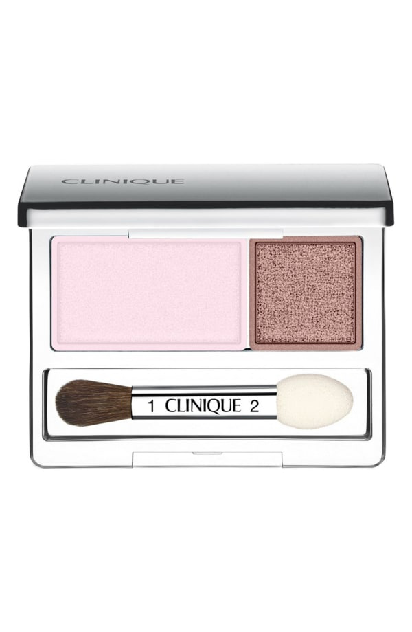Clinique All About Shadow Eyeshadow Duo In Seashell Pink/ Fawn Satin