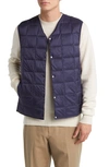 Taion V Neck Down Vest Navy In Blue