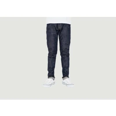 Japan Blue Jeans Circle Selvedge Tapered Raw Jeans In Blue