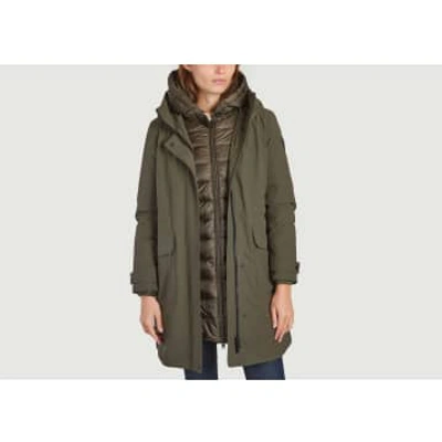 Woolrich 3-in-1 Military Long Parka In Green