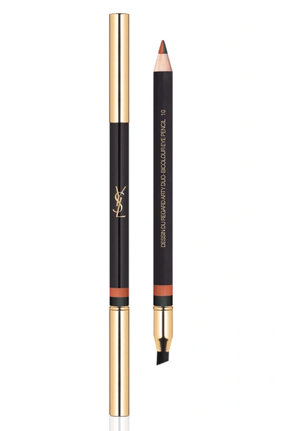 Saint Laurent Dessin Du Regard Arty Color Duo Eye Pencil, The Street And I Collection In 10 Orange Graffiti