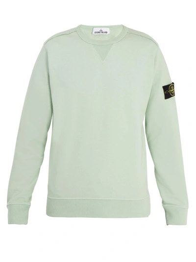 Stone Island Crew-neck Cotton Sweatshirt In Mint | ModeSens