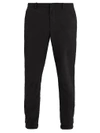 Prada Slim Leg Velcro-cuff Trousers In Black