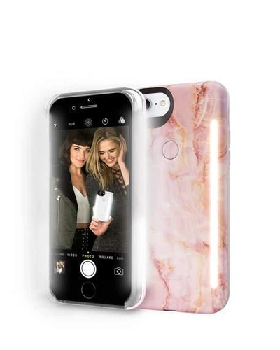Lumee Limited Edition Iphone 8 Plus Photo-lighting Duo Case, Pink Quartz