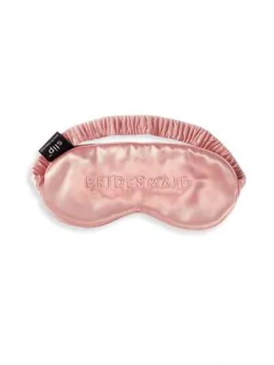 Slip Silk Bridesmaid Sleep Mask In Pink