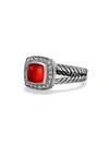 Chantecaille Petite Albion Ring With Carnelian And Diamonds