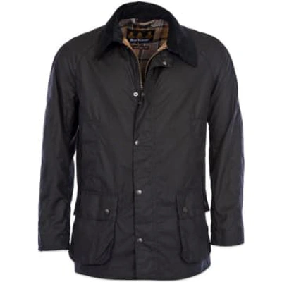 Barbour Ashby Wax Jacket Navy In Blue