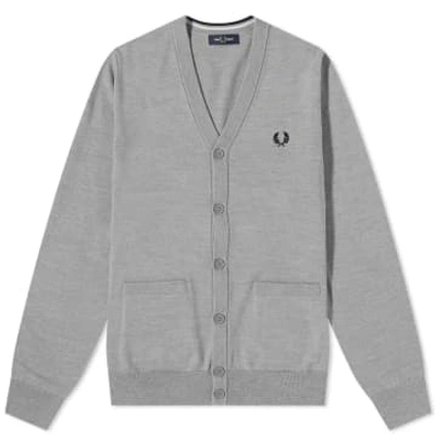 Fred Perry Merino Cotton Classic Cardigan Grey