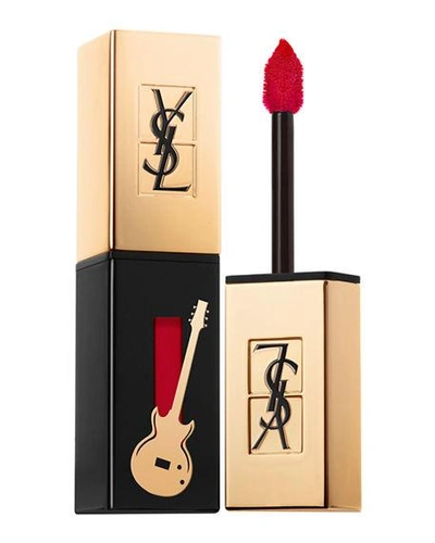 Saint Laurent Limited Edition Glossy Stain Guitar Edition Lip Color Lipstick In 9 Rouge Laque