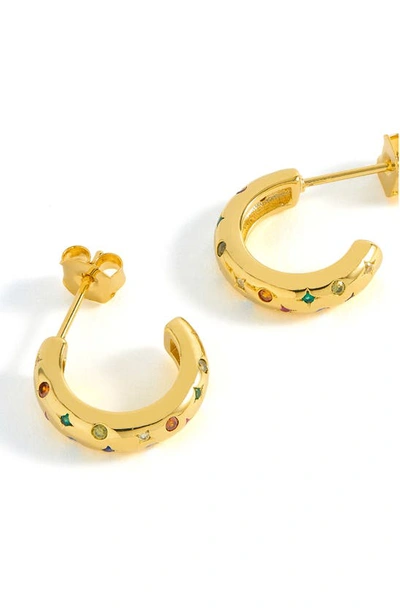 Estella Bartlett Chubby Rainbow Celestial Hoop Earrings In Gold
