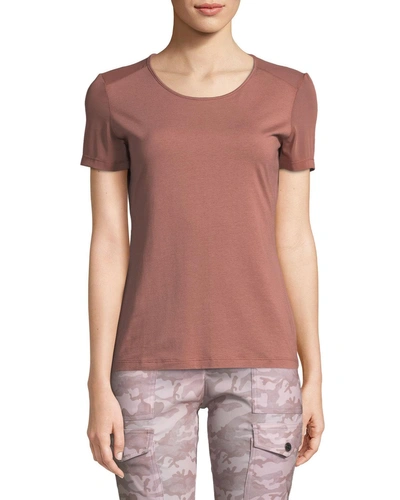 Anatomie Summer Melissa Sheer Tee In Light Blush